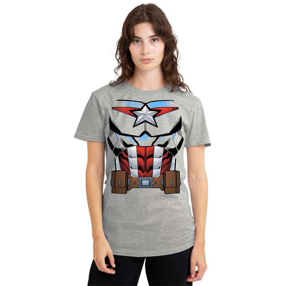 CAPTAIN AMERICA T-Shirt chiné avec imprimé graphique  