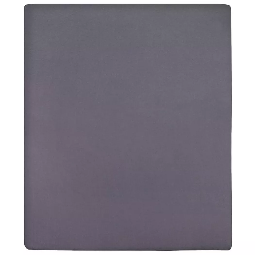 Drap-housse Jersey Anthracite 180x200 cm Coton