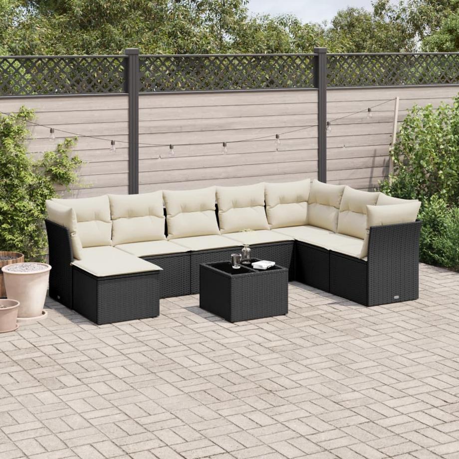 VidaXL set divano da giardino Polirattan  