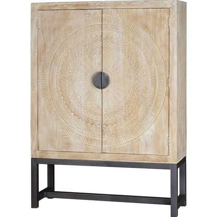 mutoni Meuble Almirah Mango vintage blanc 124x176  