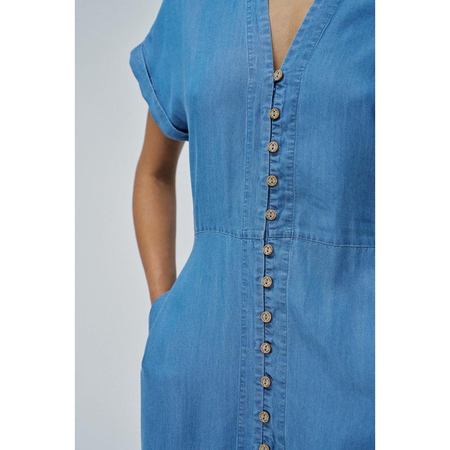 Salsa Abito midi Lightdenim con cintura  