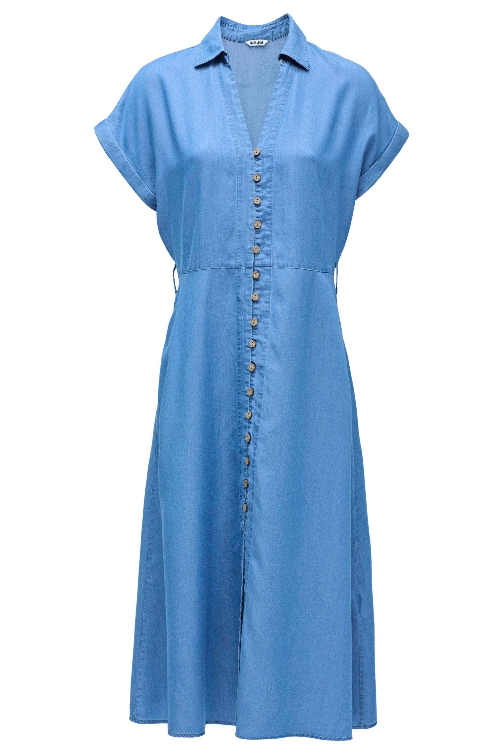 Salsa Robe midi Lightdenim avec ceinture  