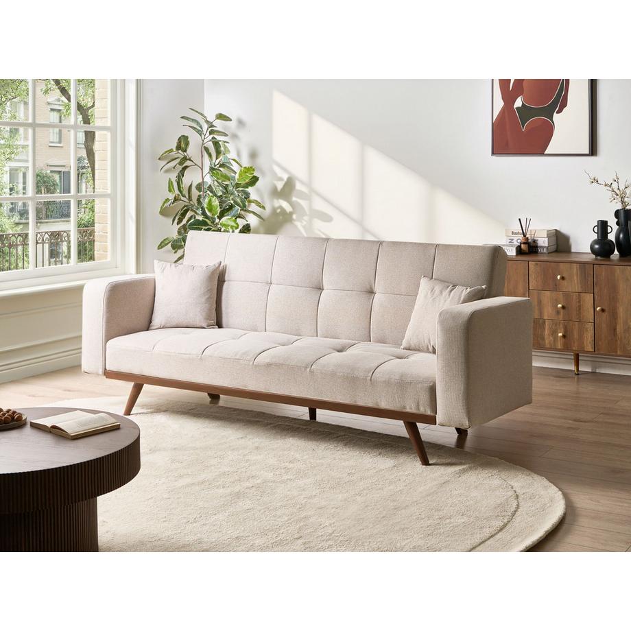 Beliani Canapé 3 places en Tissu Traditionnel HJULBY  