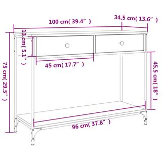 VidaXL Table console bois d'ingénierie  