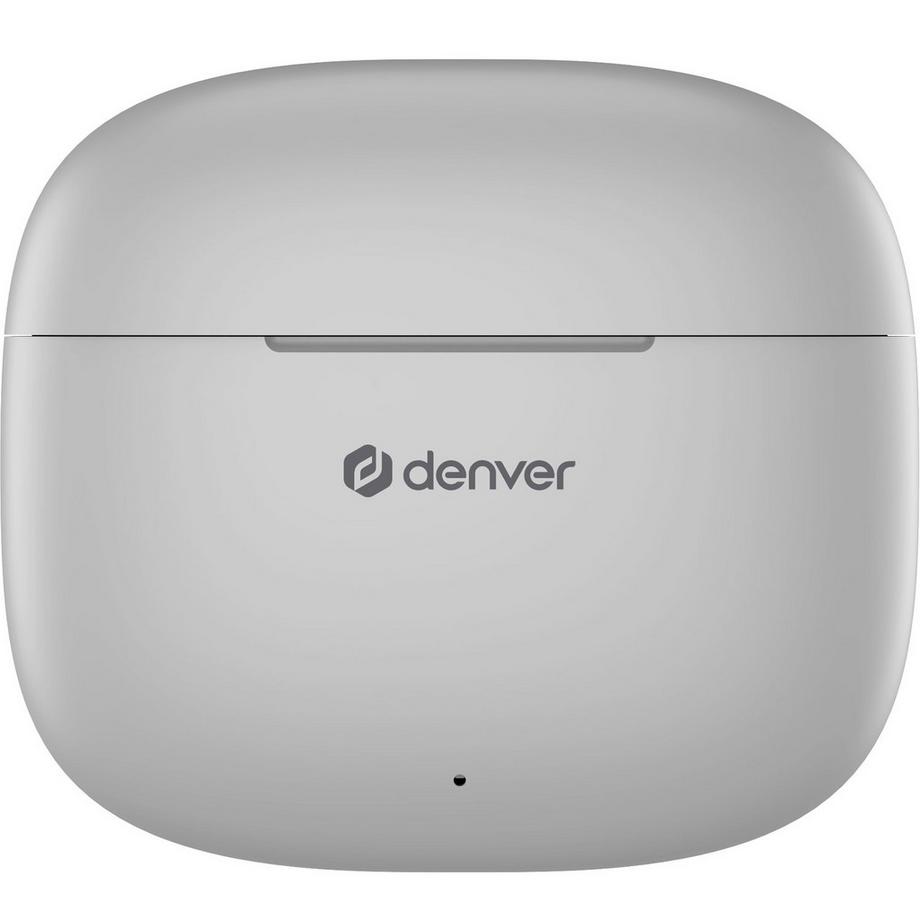 DENVER  TWE-48GR Echt kabellose Bluetooth-Kopfhörer mit Ladeetui 