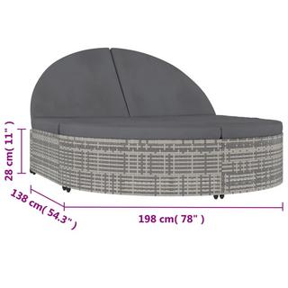 VidaXL Sonnenliege poly-rattan  