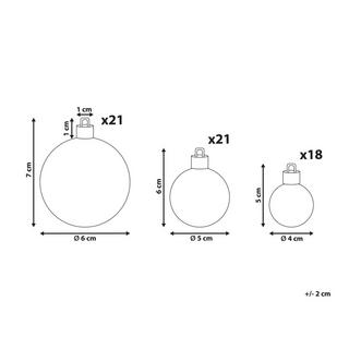 Beliani Lot de 60 boules en Matière synthétique Traditionnel LOVATNET  