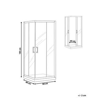 Beliani Cabina doccia en Vetro temperato Classico TELA II  