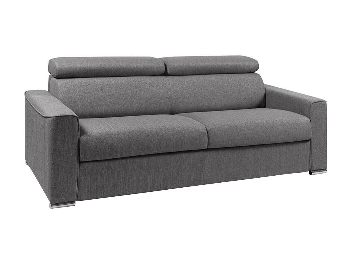LINEA SOFA Divano letto 4 posti ribalta memory foam - Letto: 160 cm Materasso: 16 cm Tessuto Grigio - VIZIR  