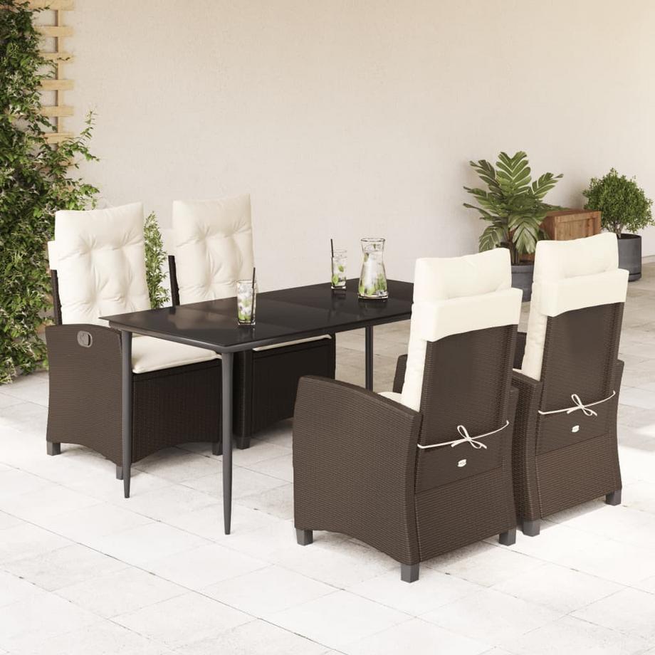 VidaXL set da pranzo da giardino Polirattan  