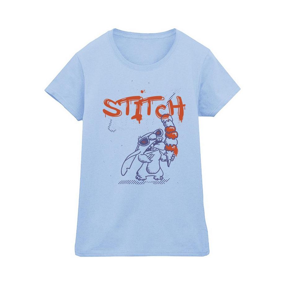 Disney T-shirt Stampa Stitch Gelato  