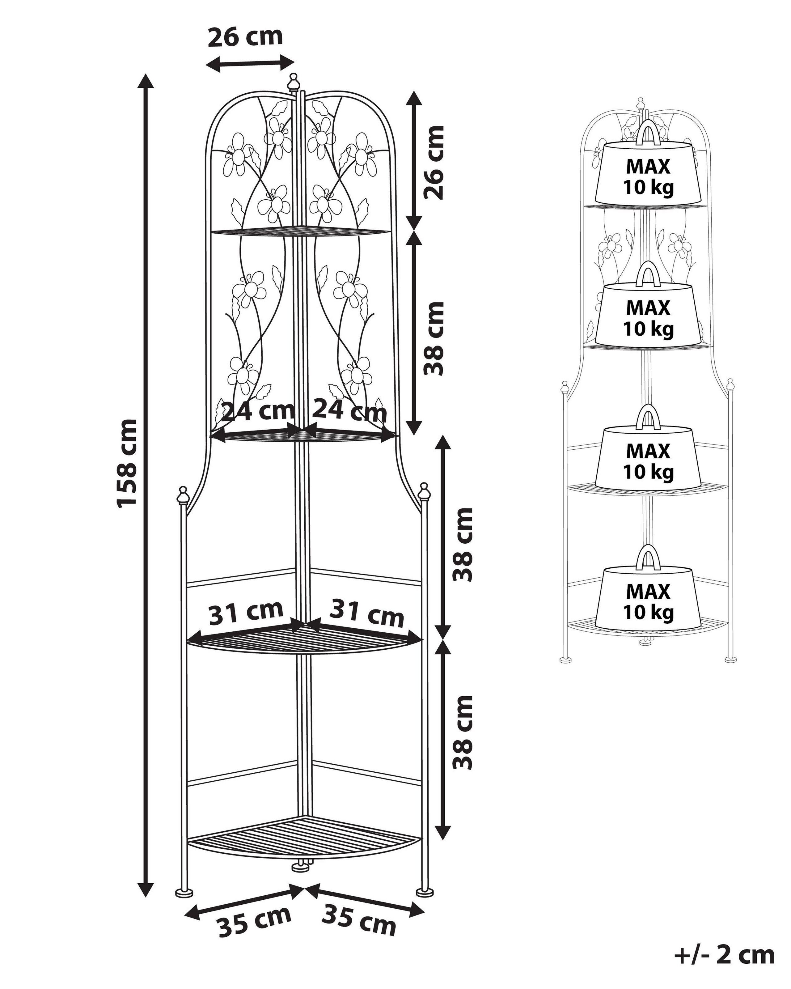 Beliani Meuble de rangement en Métal Traditionnel  