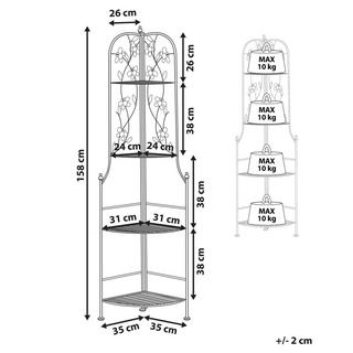 Beliani Meuble de rangement en Métal Traditionnel  