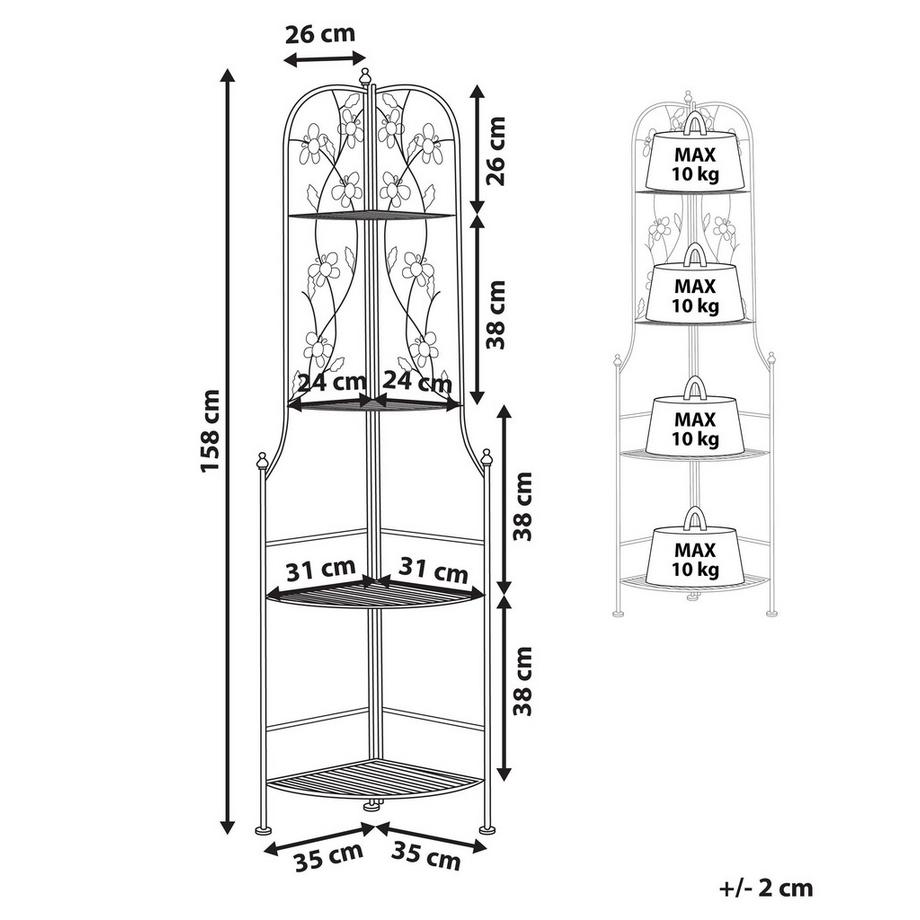 Beliani Scaffalatura ad angolo en Ferro Classico  