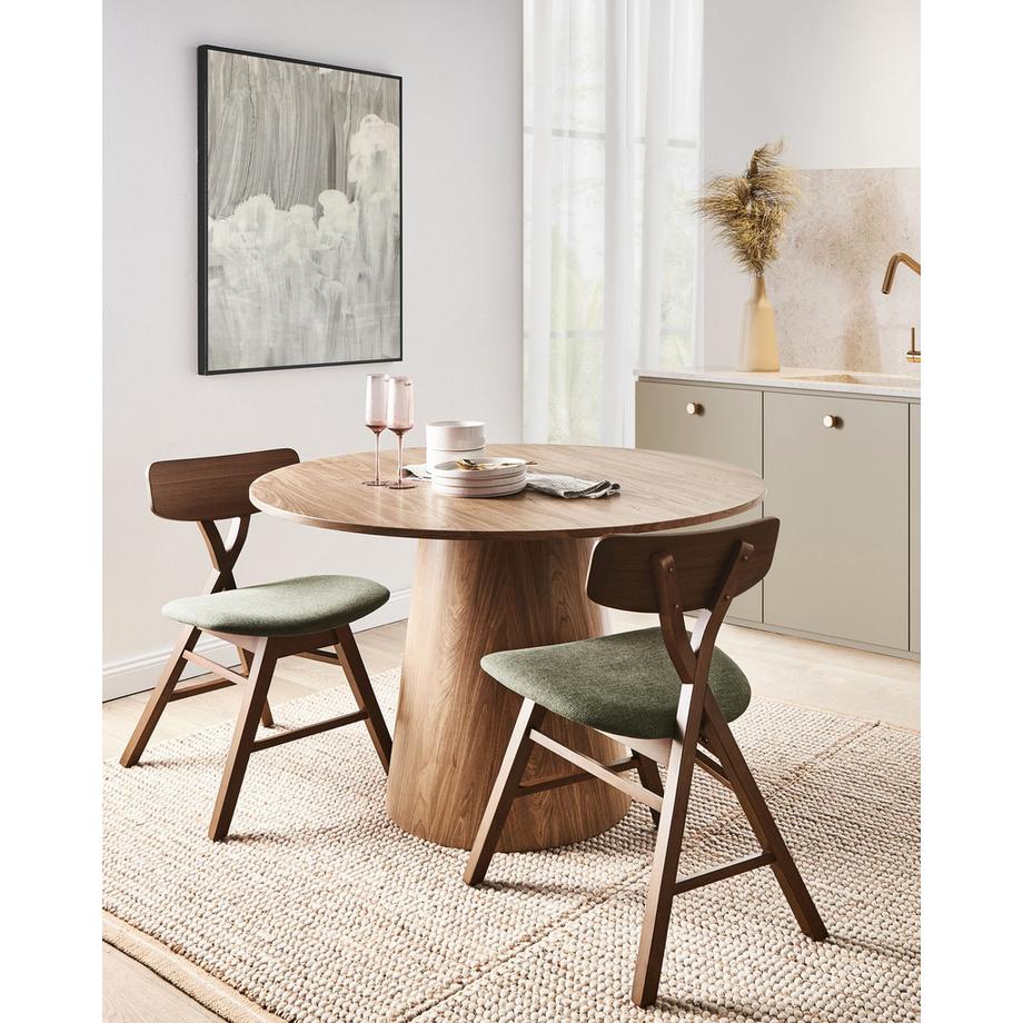 Beliani Set di 2 sedie da pranzo en Legno di caucciù Retrò LELAND  