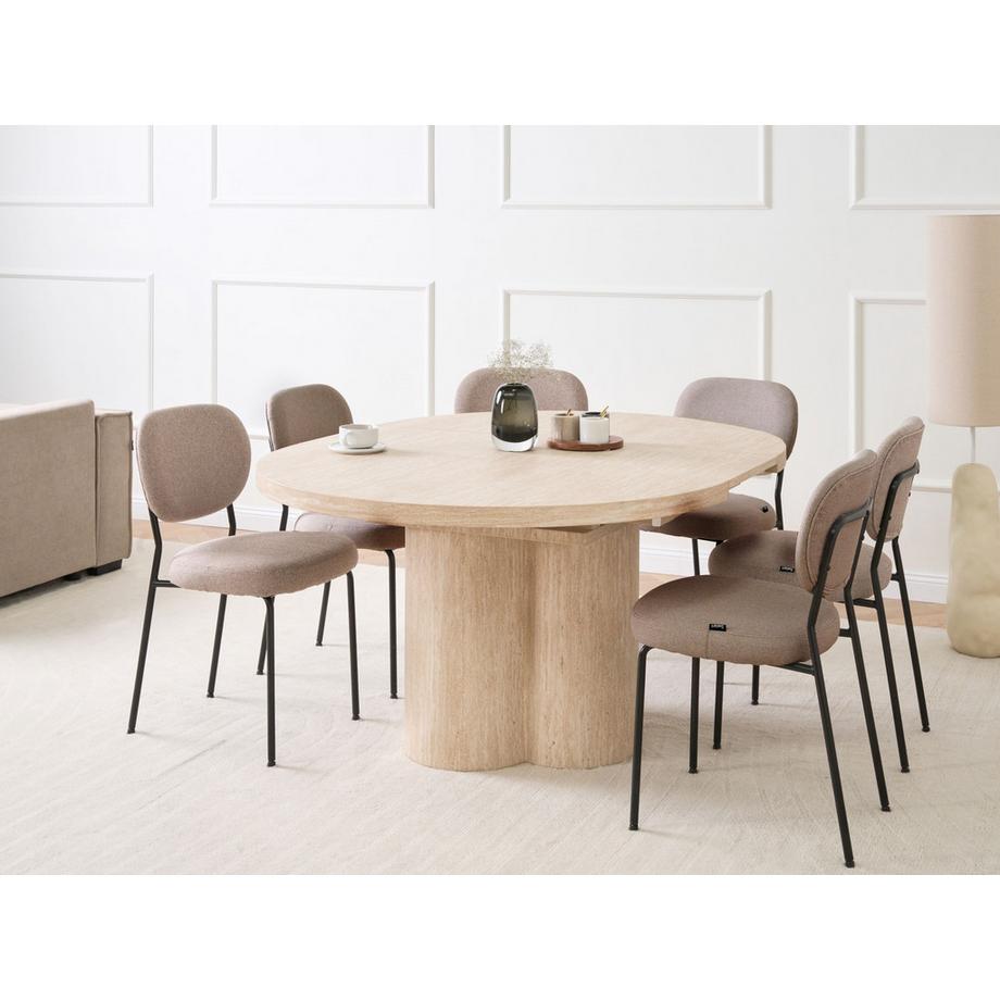 Beliani Table de salle à manger extensible en MDF  MORAINE  