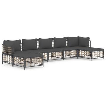 Garten lounge set poly-rattan