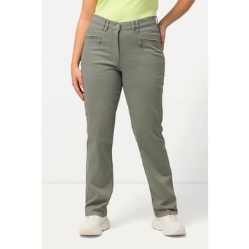 Pantalon stretch Mony, jambe légèrement de forme carotte, poches zippées