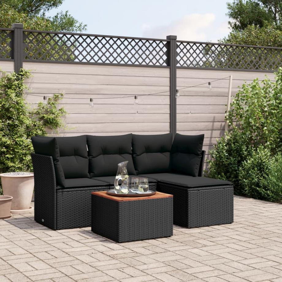 VidaXL set divano da giardino Polirattan  