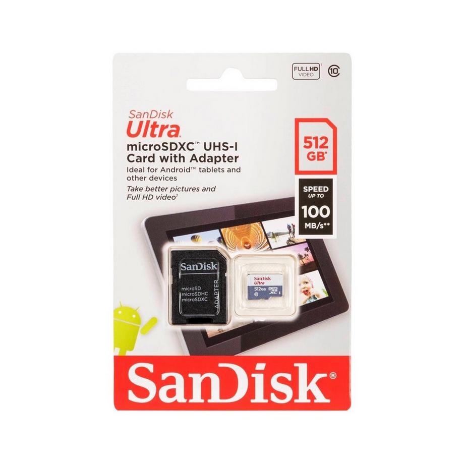 Ultra Lite microSDXC Ad. 512GB 100MB/s (microSDXC, 512 GB, UHS-I)