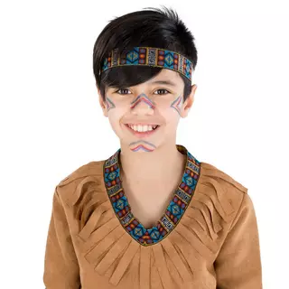 Tectake  Costume pour garçon indien Loup Solitaire Marron