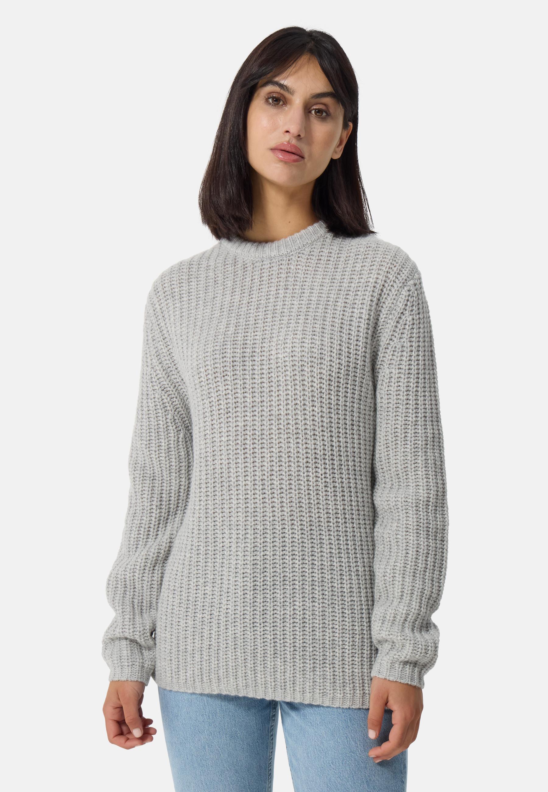 CASH-MERE.CH  Grobgestrickter Wolle Kaschmir Rundhals Pullover 