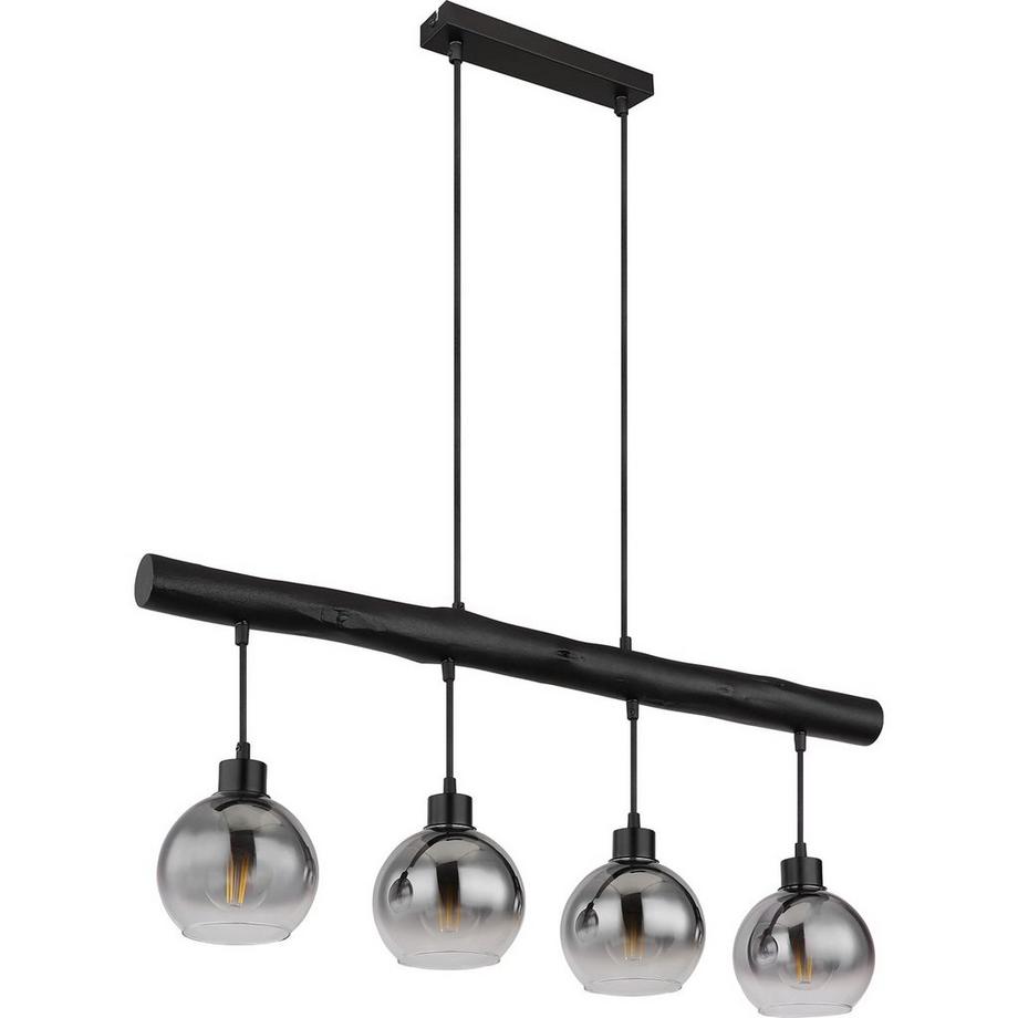 mutoni Lampada a sospensione Moitas metallo nero opaco 4xE27  