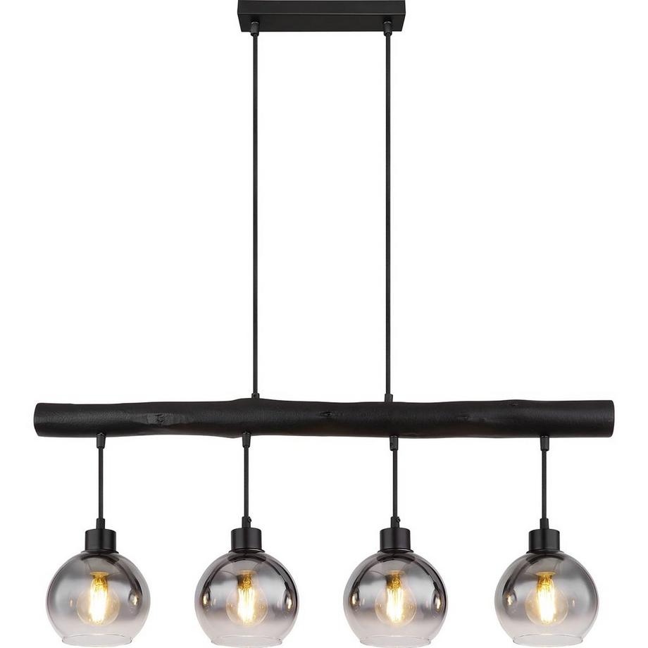 mutoni Lampada a sospensione Moitas metallo nero opaco 4xE27  