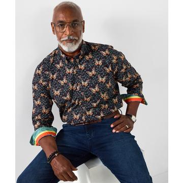 Langarmhemd mit Schmetterlingsmotiv