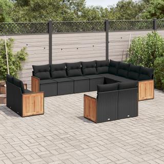 VidaXL Ensemble de canapés de jardin rotin synthétique  