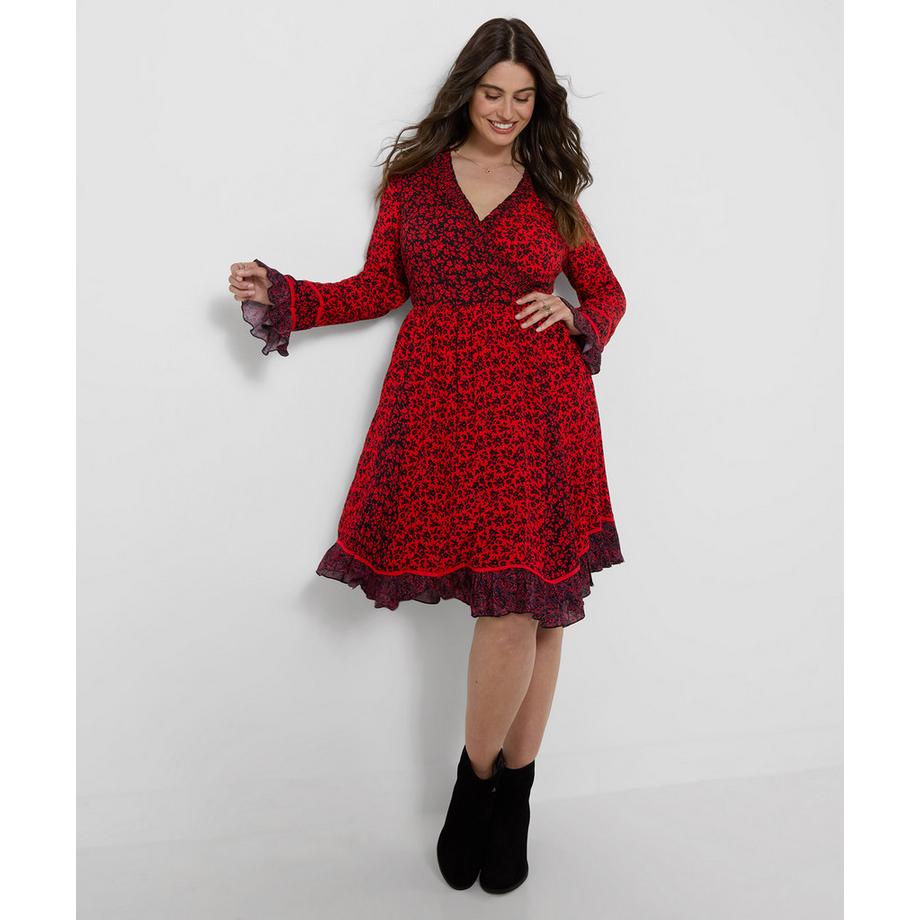 Joe Browns Geblümtes Wickelkleid  