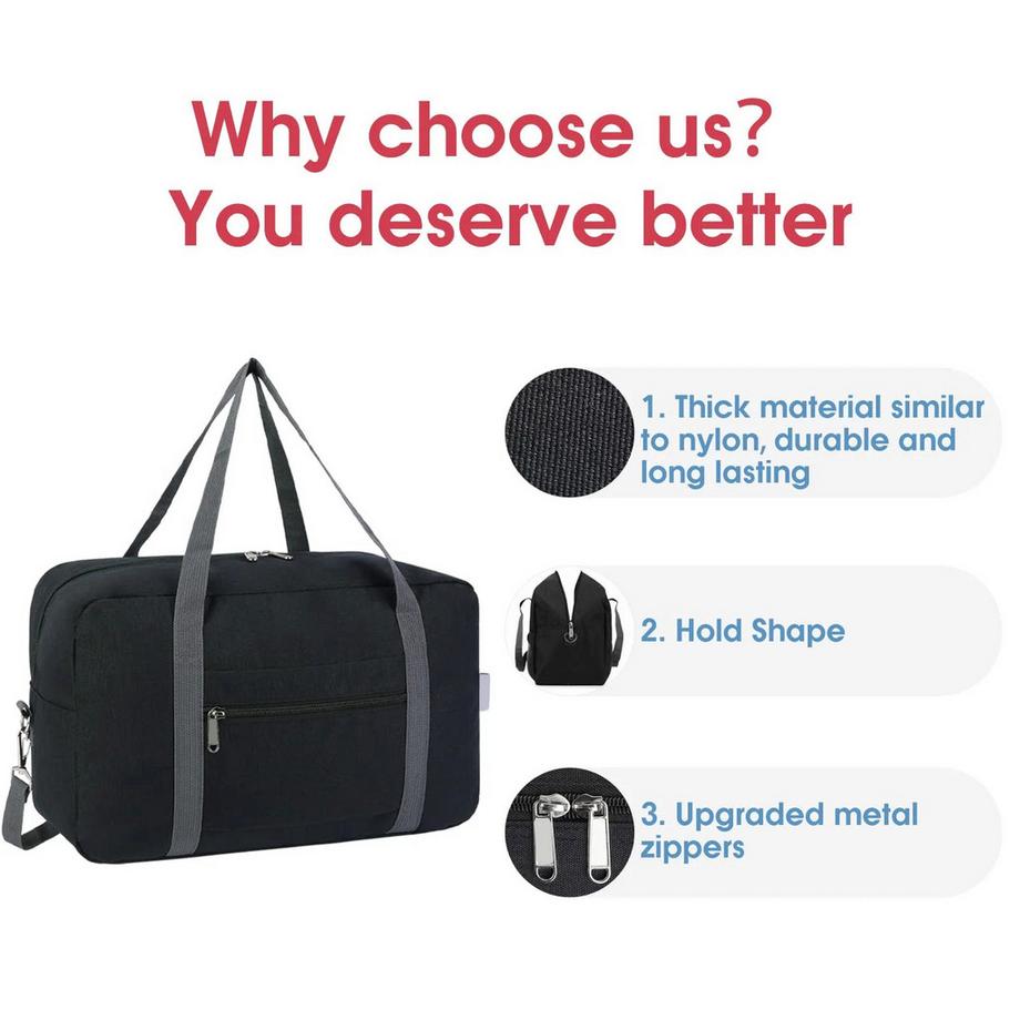 Only-bags.store Handgepäck, Handgepäck fürs Flugzeug, Faltbare Reisetasche, Weekender-Tasche  