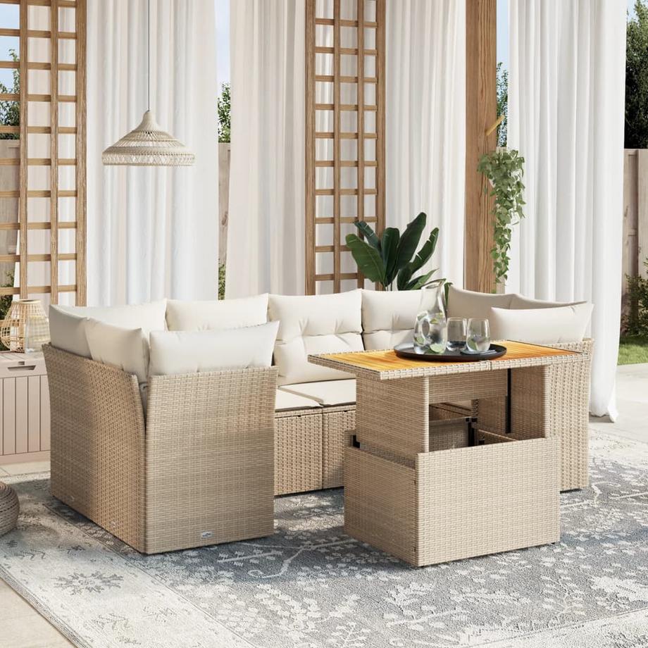VidaXL set divano da giardino Polirattan  