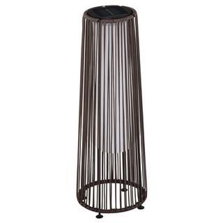 Northio Lampe Solaire, Lampe De Jardin, Lampe Solaire En Rotin, Led Automatique, Marron, 21,5 X 21,5 X 61 Cm  