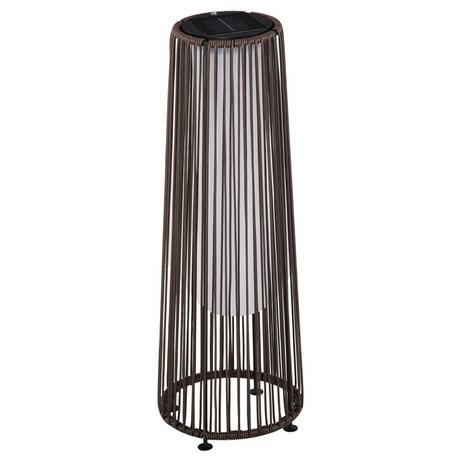 Northio Lampe Solaire, Lampe De Jardin, Lampe Solaire En Rotin, Led Automatique, Marron, 21,5 X 21,5 X 61 Cm  