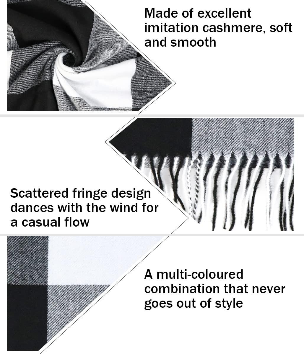 Only-bags.store Plaid Poncho Morbido Alta Qualità Invernale Sciarpa Lavorata a Maglia con Nappe  