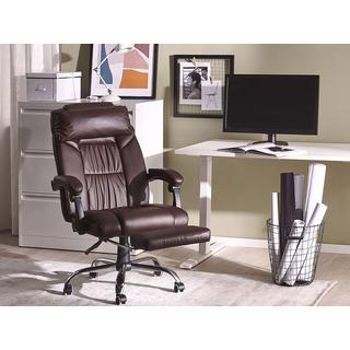 Beliani Fauteuil de bureau en Cuir PU Industriel LUXURY  