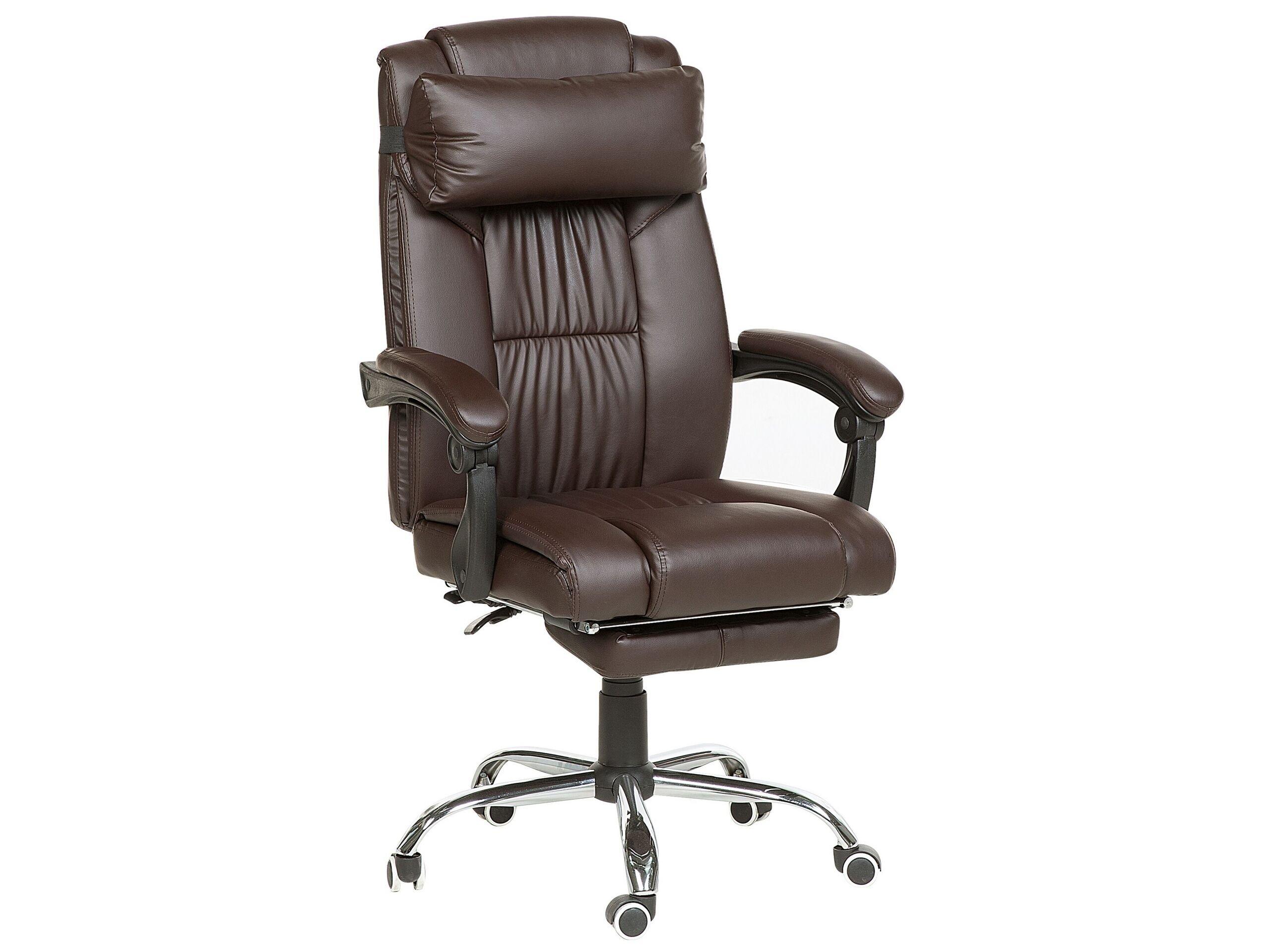 Beliani Fauteuil de bureau en Cuir PU Industriel LUXURY  