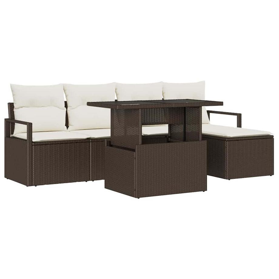 Canapé de jardin modulaire poly rattan