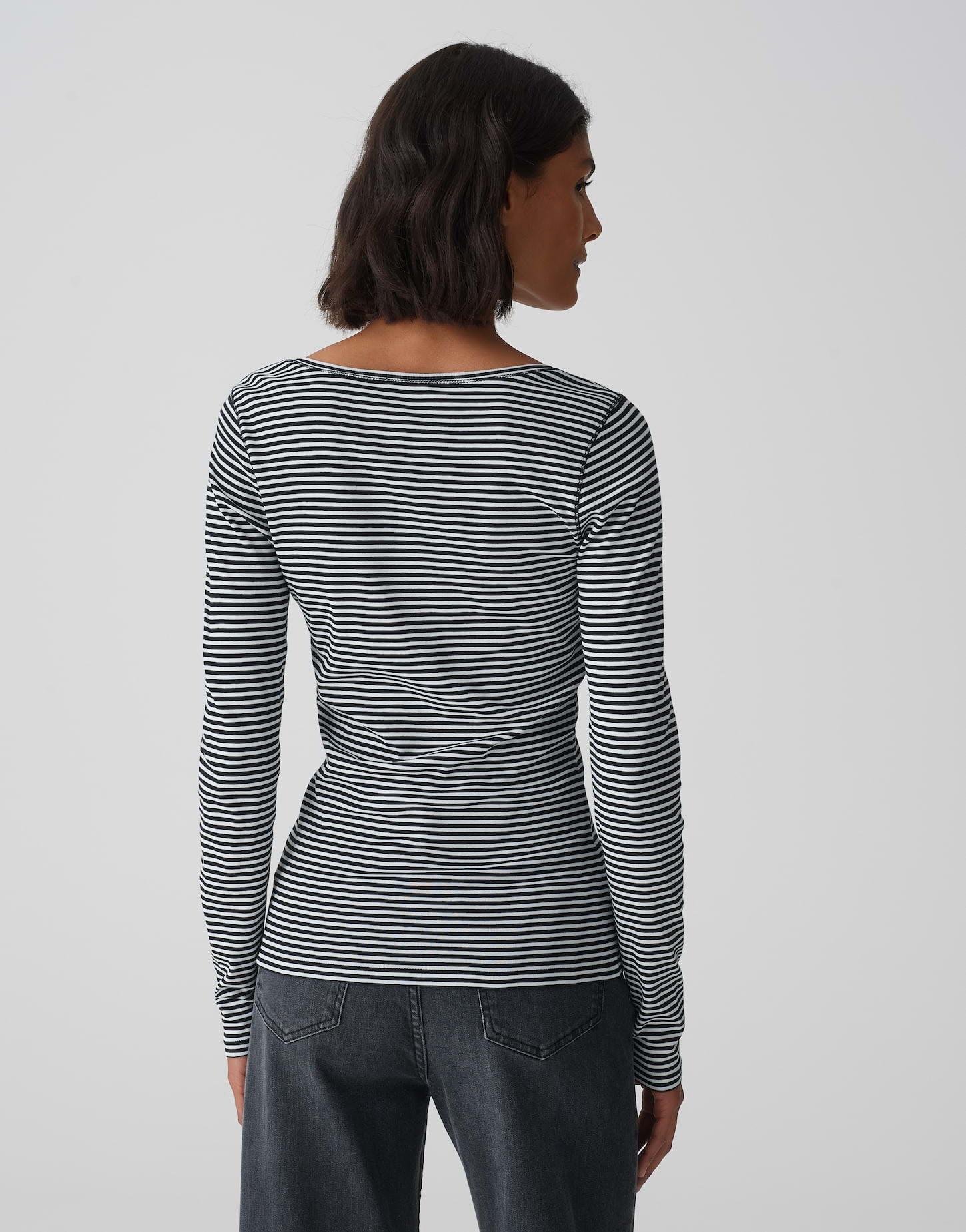 OPUS  T-shirt à rayures Somira stripe coupe droite 