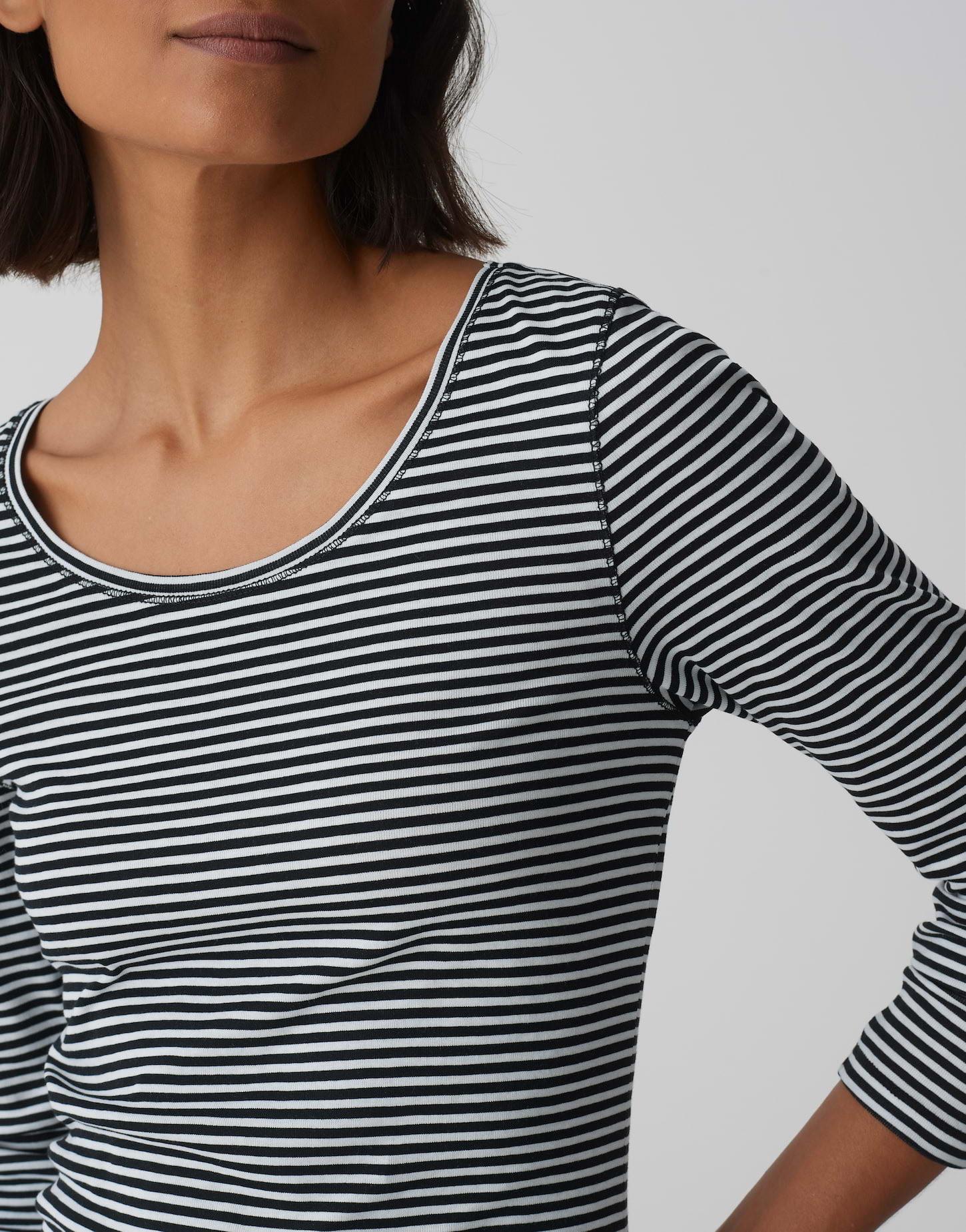 OPUS  T-shirt à rayures Somira stripe coupe droite 