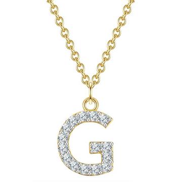 Femme Collier en argent Lettre G