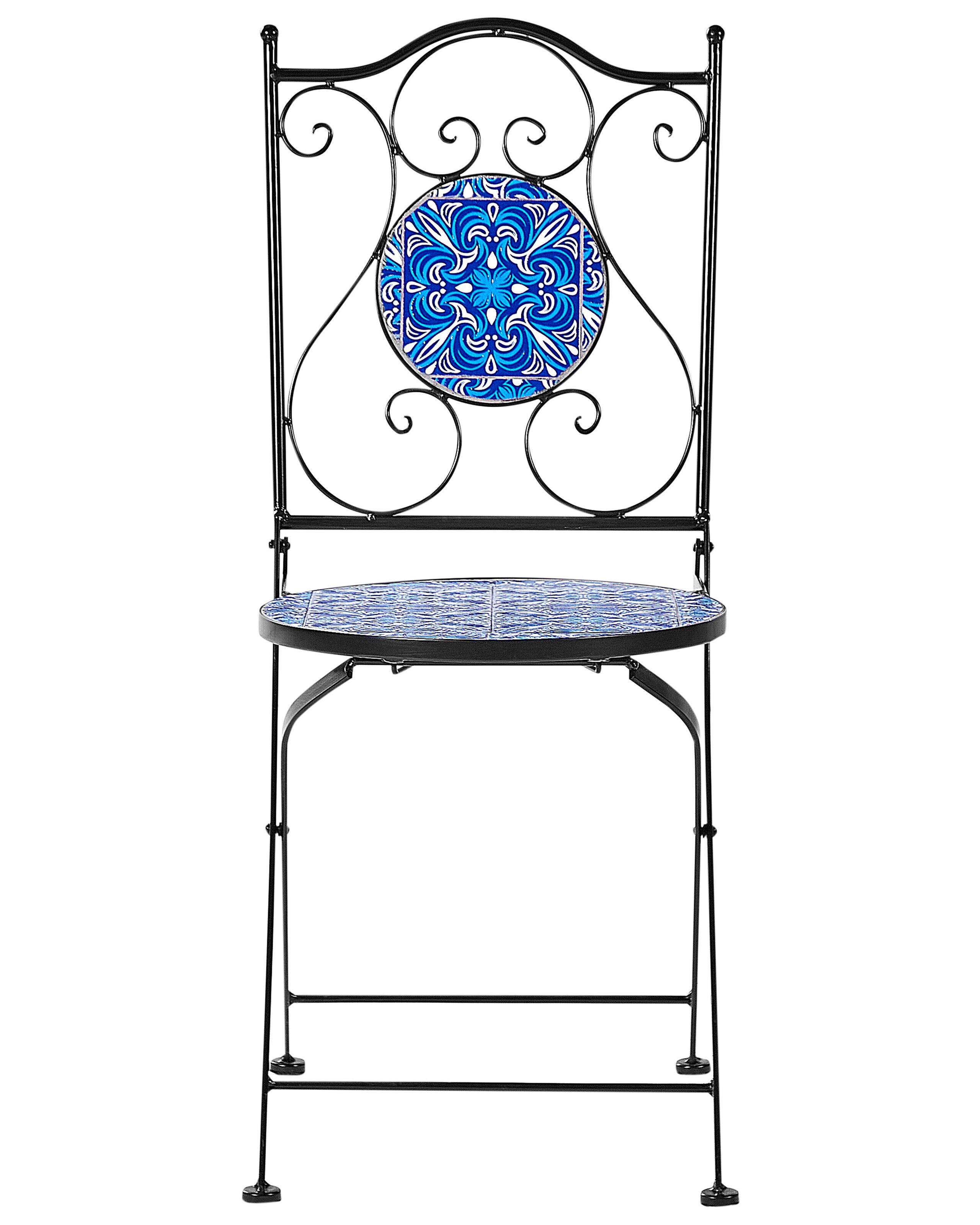 Beliani Gartenstuhl 2er Set aus Eisen Retro CIGLIANO  