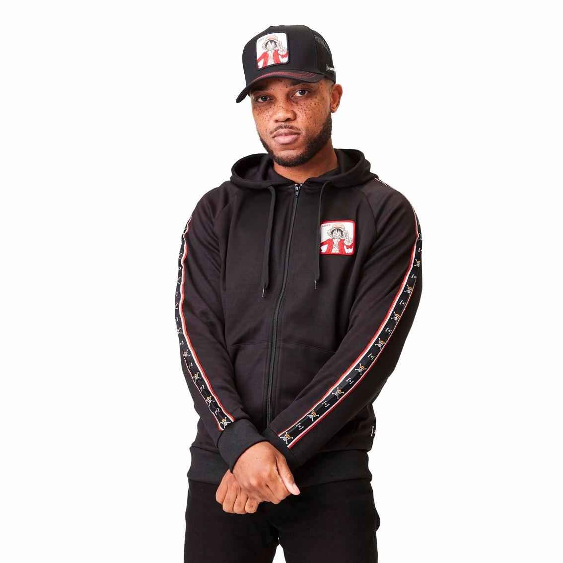 Capslab One Piece Luffy Felpa con Cappuccio Full Zip  