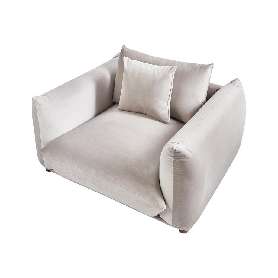 Beliani Fauteuil en Velours Glamour LUVOS  