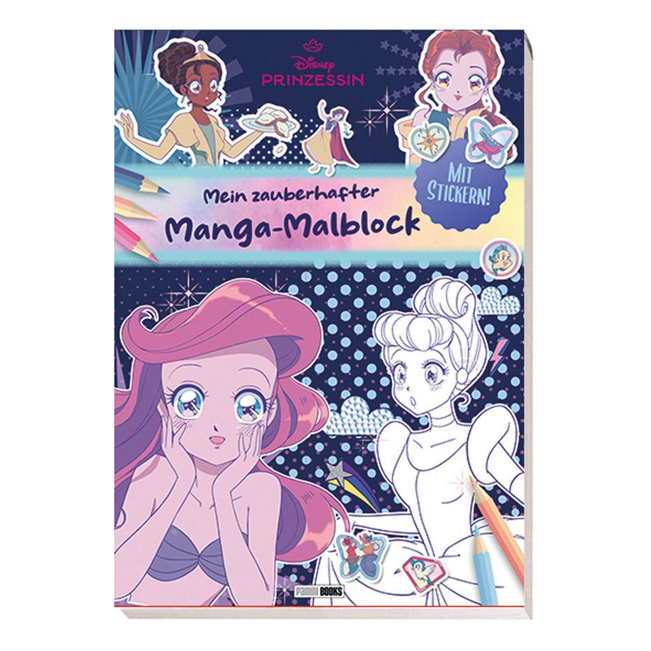 Panini  Disney Prinzessin: Mein zauberhafter Manga-Malblock 