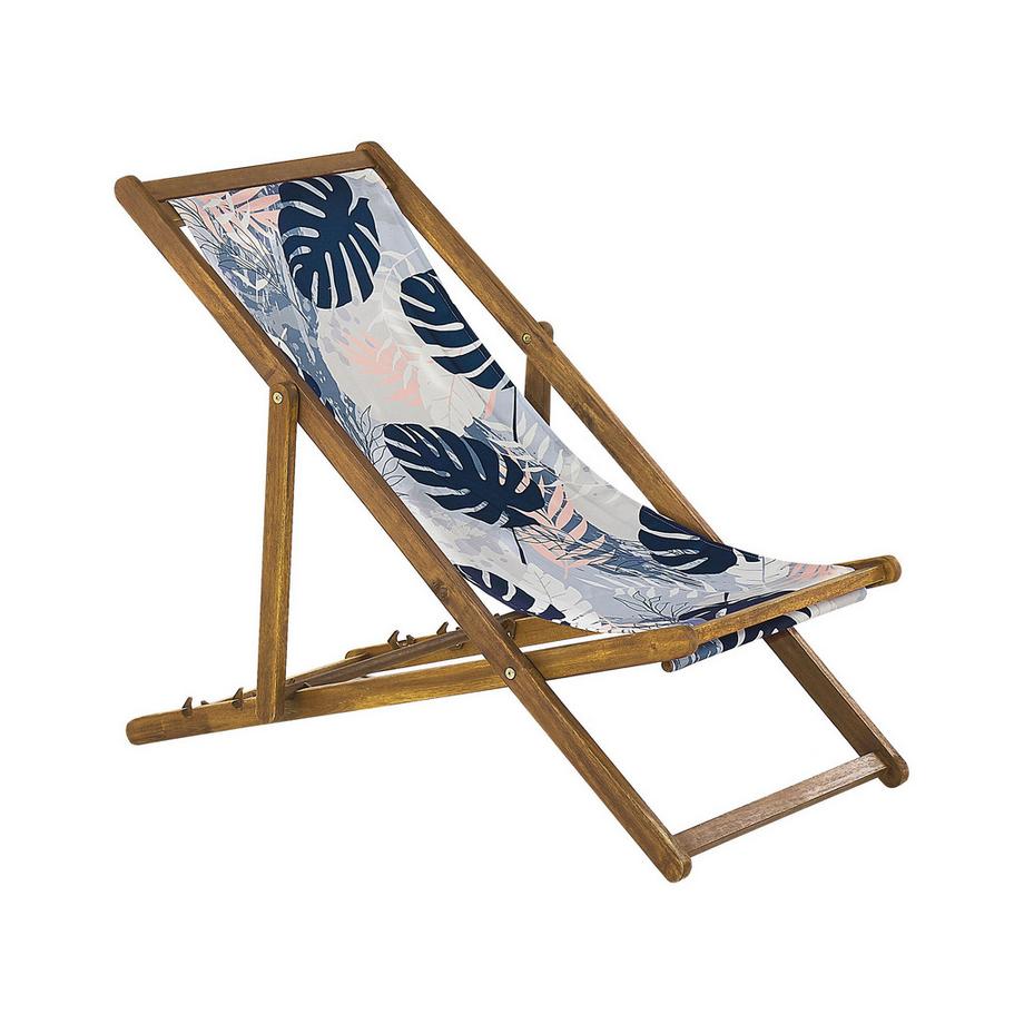 Beliani Lot de 2 chiliennes pliantes en Tissu Moderne ANZIO  