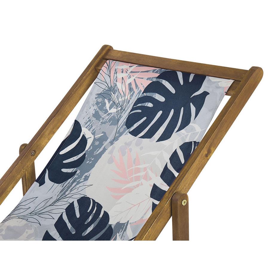 Beliani Lot de 2 chiliennes pliantes en Tissu Moderne ANZIO  