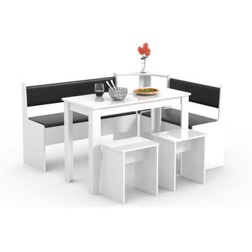 Groupe de bancs d'angle Groupe de sièges de cuisine Banc Table Tabouret Esal Maxi