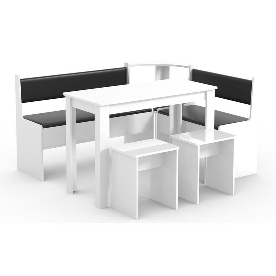 VCM Groupe de bancs d'angle Groupe de sièges de cuisine Banc Table Tabouret Esal Maxi  
